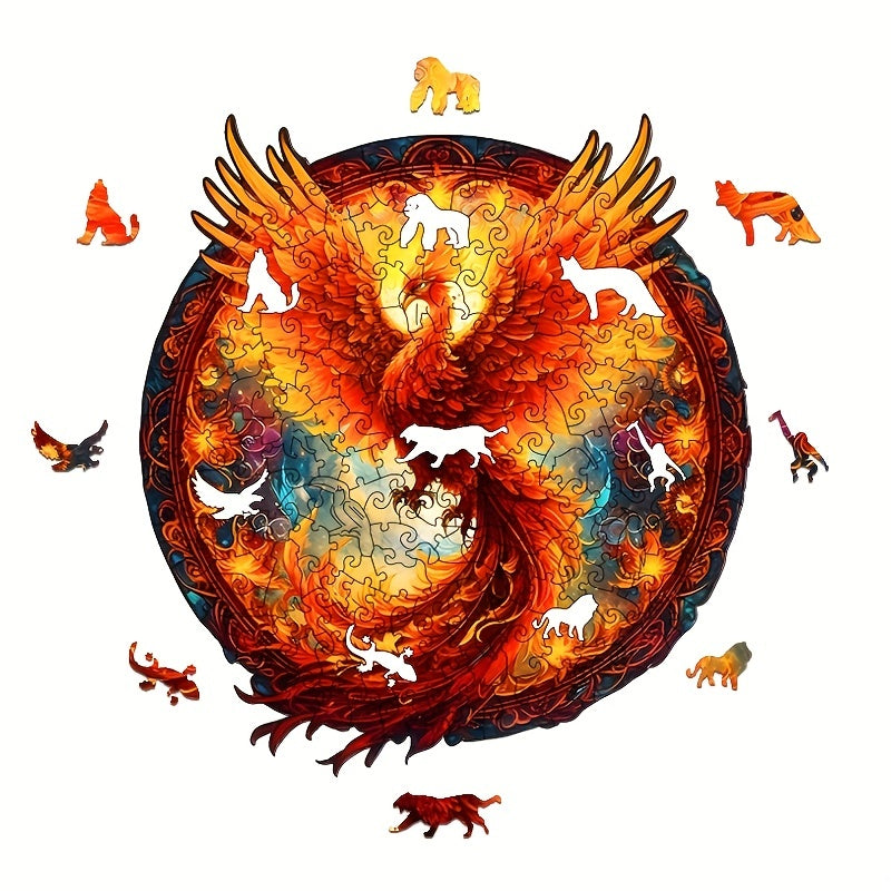 Fiery Phoenix Wooden Jigsaw