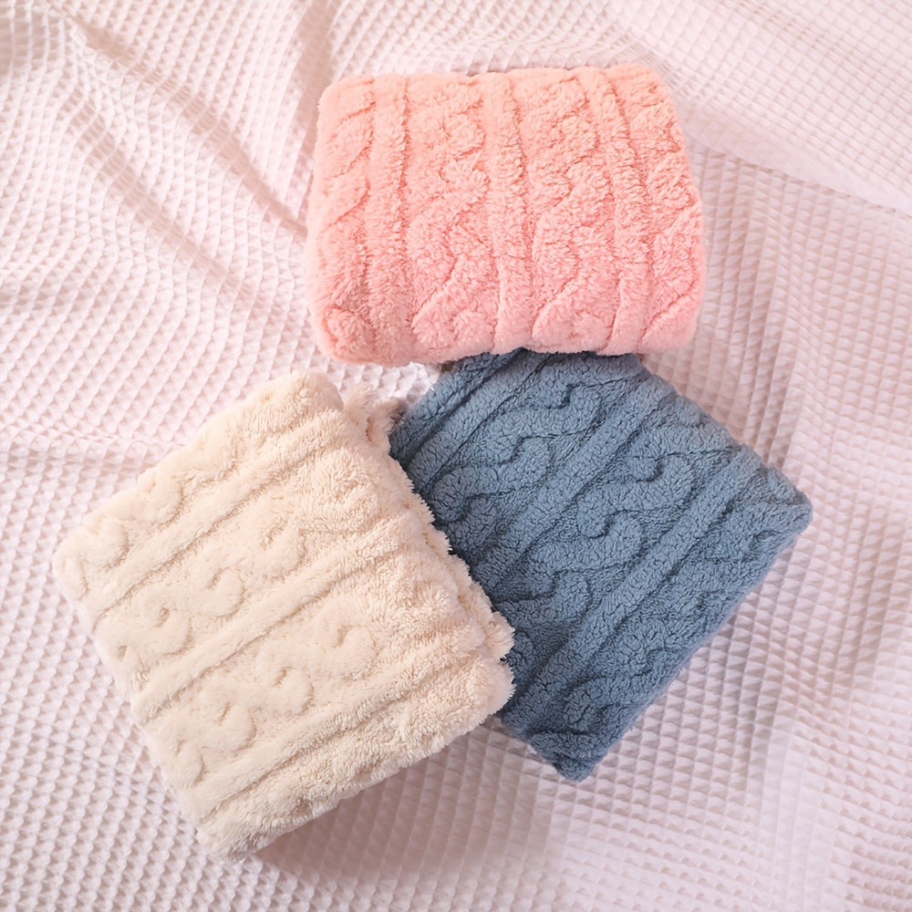 Cozy Striped Plush Swaddle Blanket